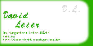 david leier business card